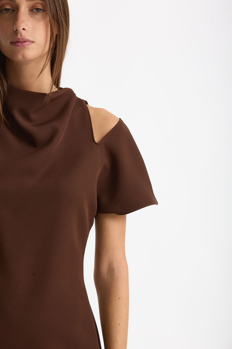 Abito corto marrone chiaro women Federica tosi - 3