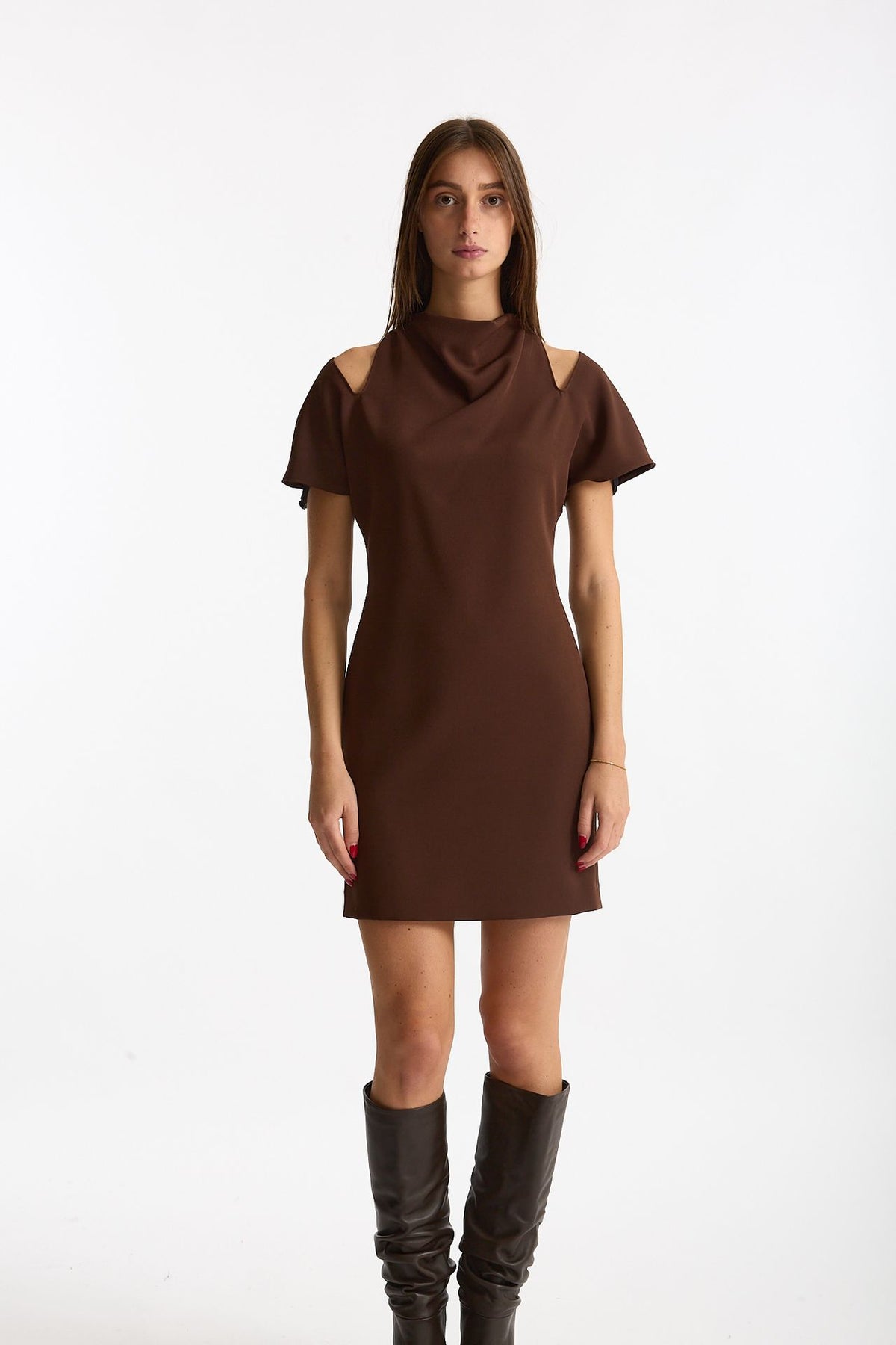 Abito corto marrone chiaro women Federica tosi - 2
