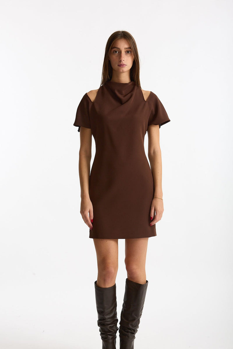 Abito corto marrone chiaro women Federica tosi - 2