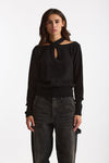 Maglia incrociata lana/cashmere nero women Federica tosi - 1