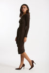 Abito midi in maglia marrone women Federica tosi - 1