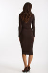 Abito midi in maglia marrone women Federica tosi - 3