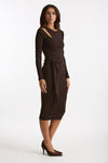 Abito midi in maglia marrone women Federica tosi - 4