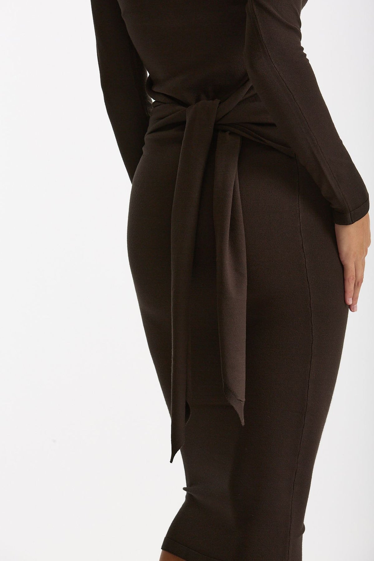 Abito midi in maglia marrone women Federica tosi - 6
