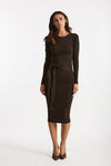 Abito midi in maglia marrone women Federica tosi - 2