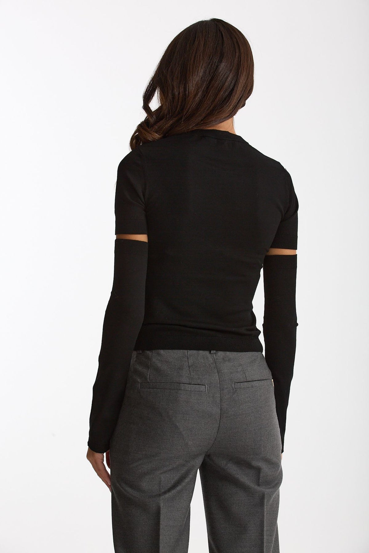 Maglia con manicotti nero women Federica tosi - 3