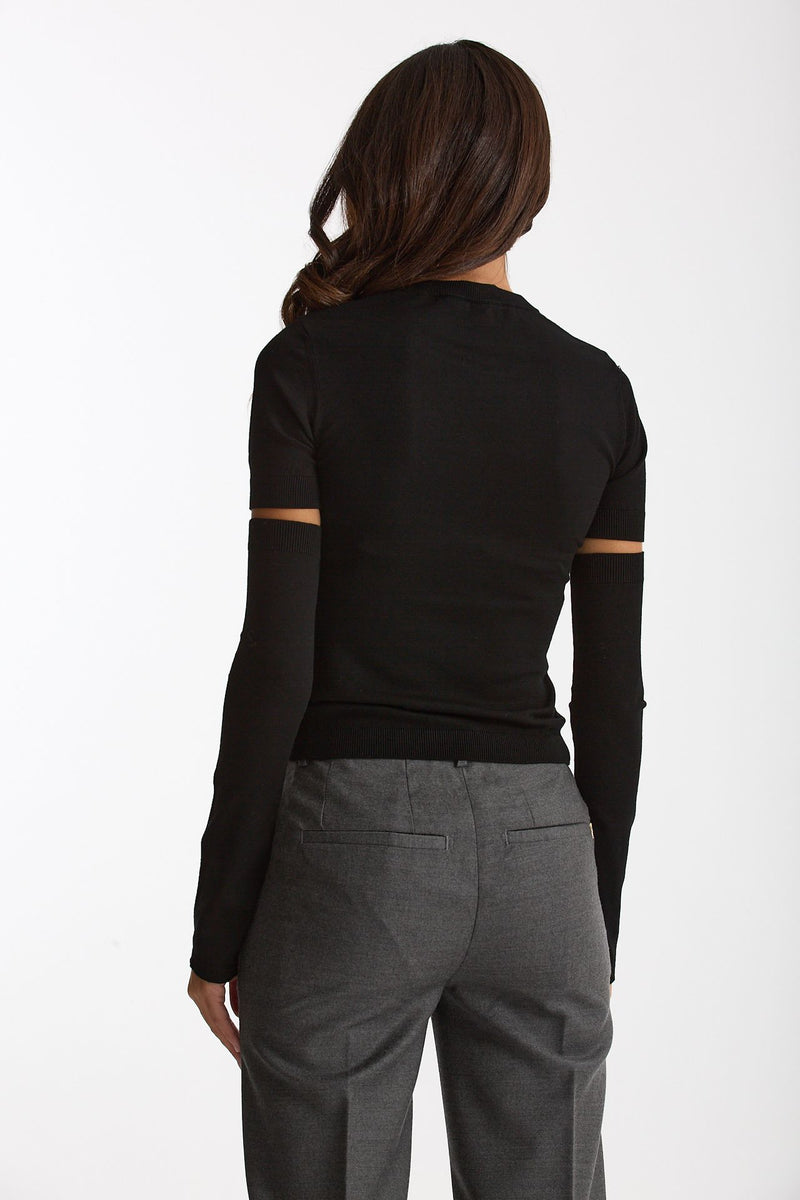 Maglia con manicotti nero women Federica tosi - 3