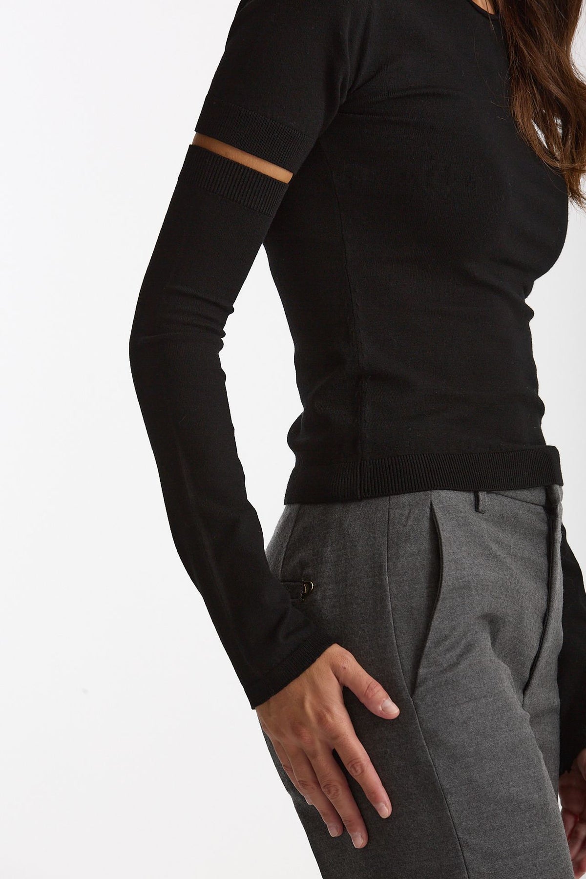 Maglia con manicotti nero women Federica tosi - 4