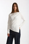 T-shirt asimmetrica bianco women Woc - 4