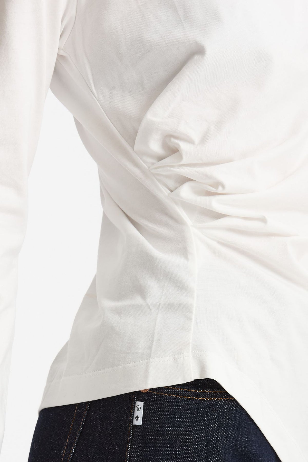 T-shirt asimmetrica bianco women Woc - 6