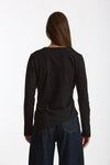 T- shirt maniche lunghe nero women Woc - 4
