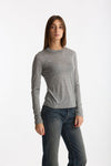 T- shirt maniche lunghe grigio mélange women Woc - 5