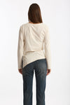 T-shirt asimmetrica panna women Woc - 3