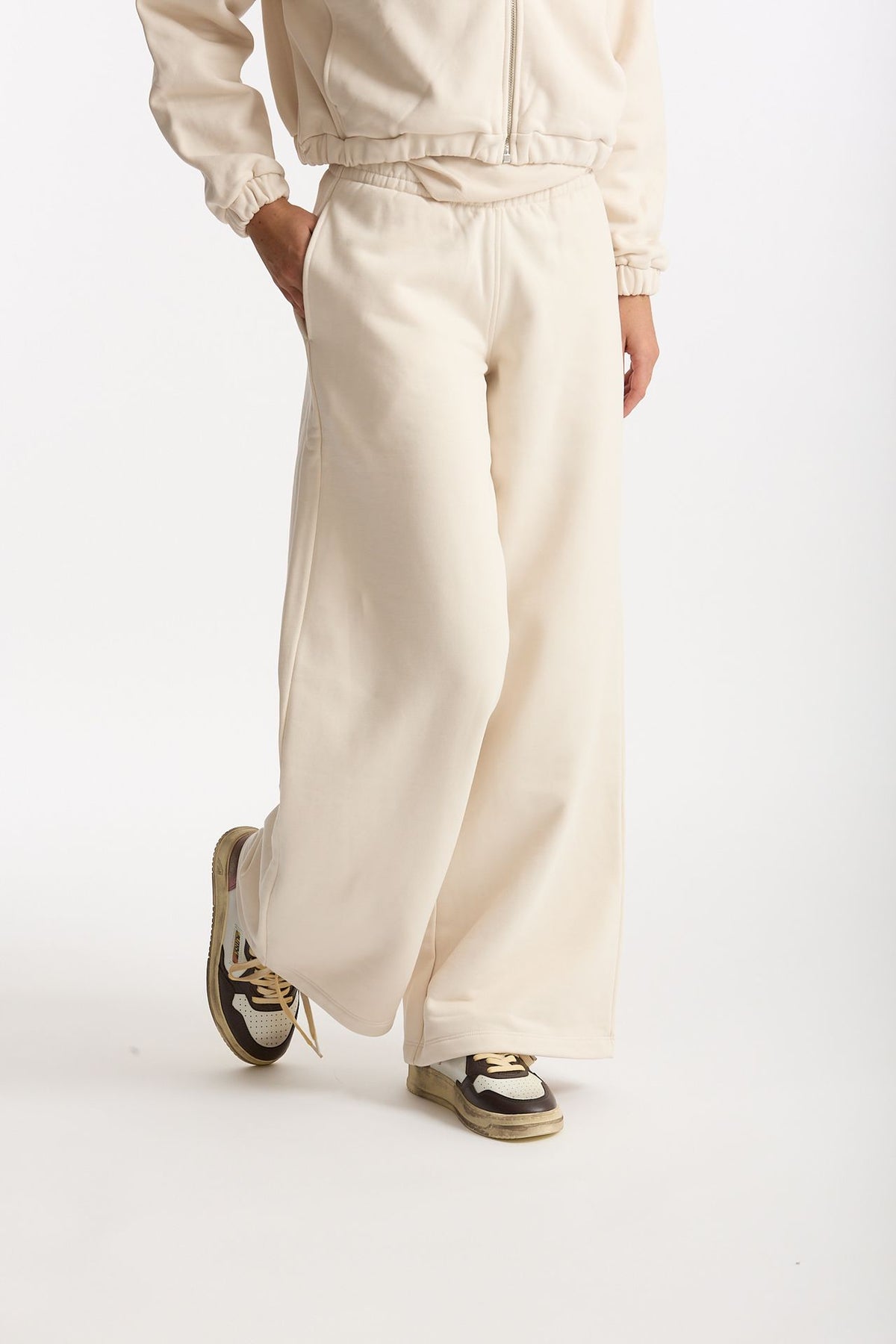 Pantalone in felpa beige women Woc - 1