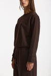 Felpa girocollo marrone women Woc - 3