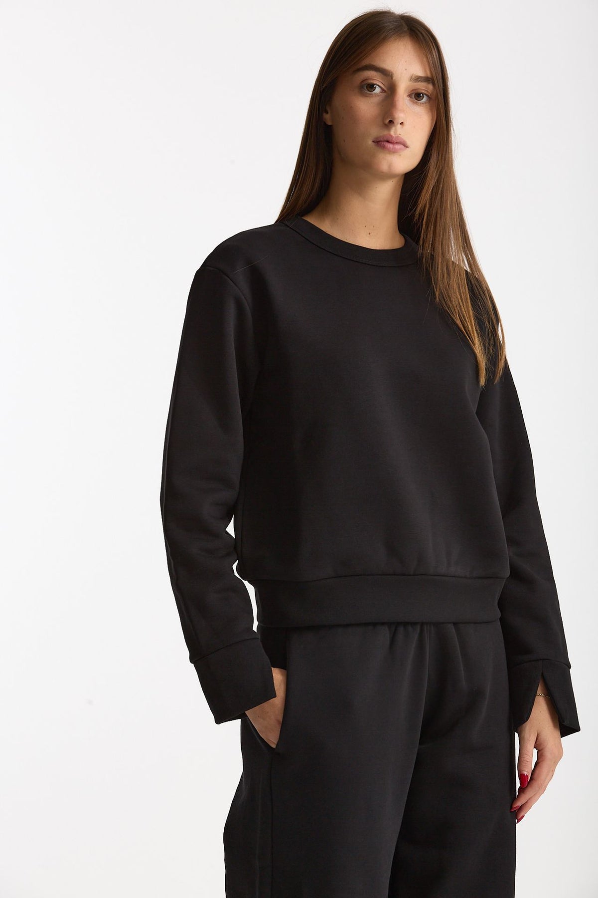 Felpa girocollo nero women Woc - 1