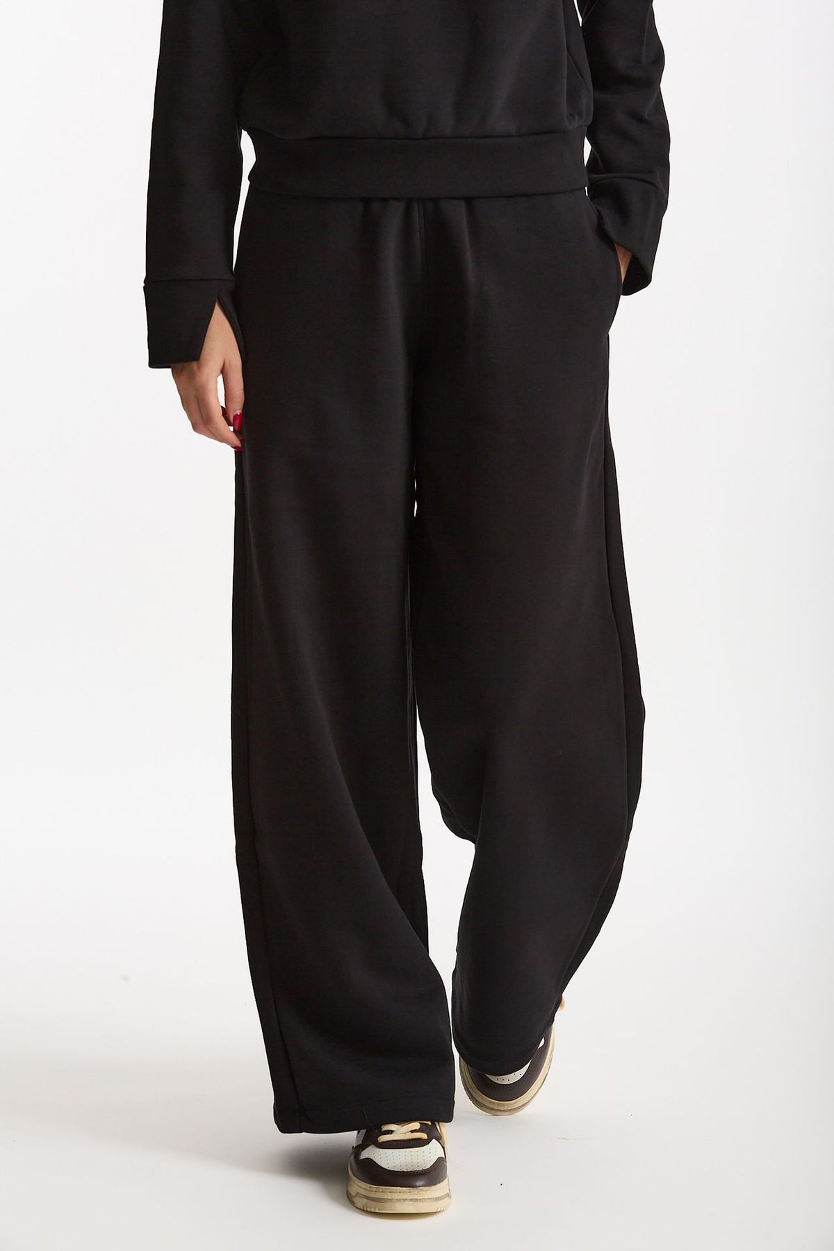 Pantalone in felpa nero women Woc - 1
