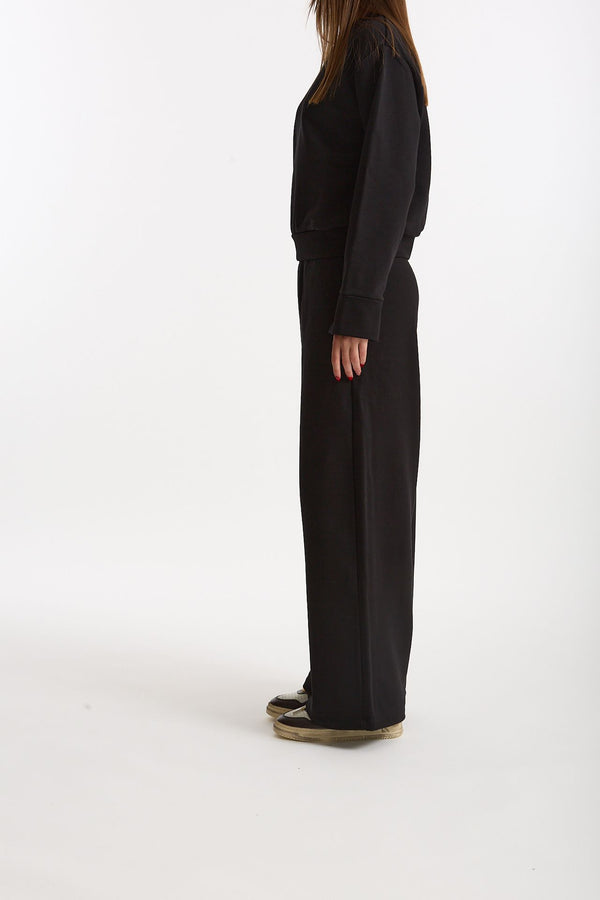 Pantalone in felpa nero women Woc