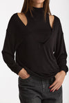 Maglia doppia nero women Woc - 3