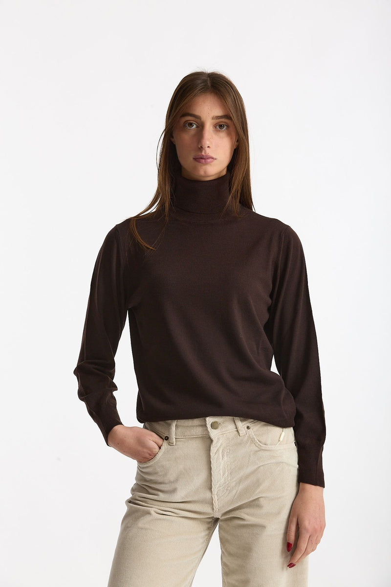 Dolcevita morbida in flexwool marrone women Zanone - 1