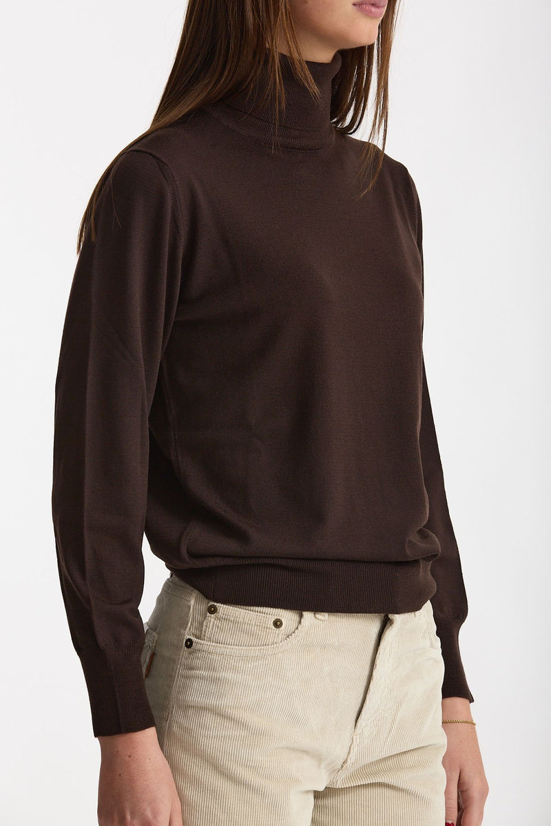 Dolcevita morbida in flexwool marrone women Zanone - 5