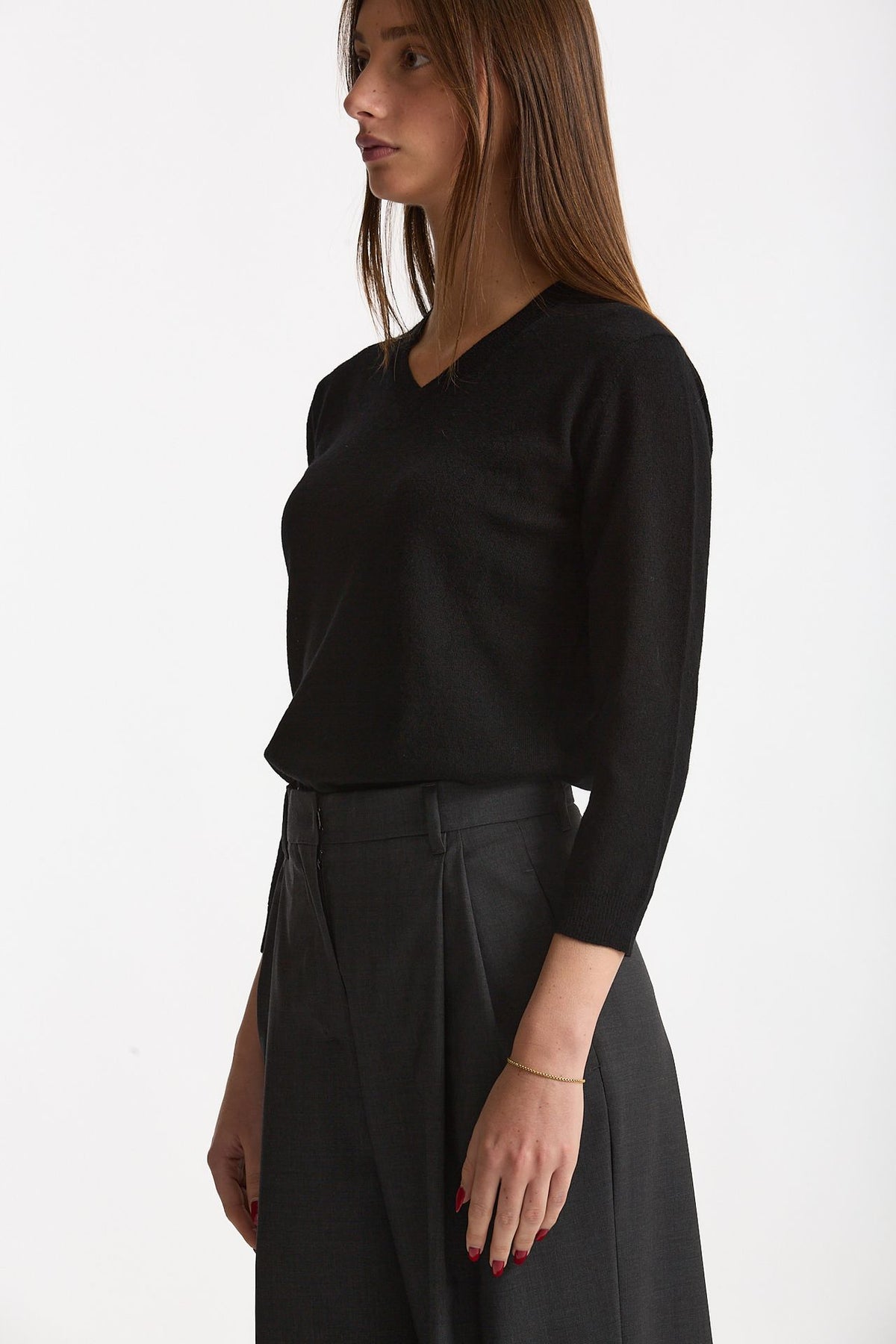 Maglia slim in lana nero women Zanone - 1