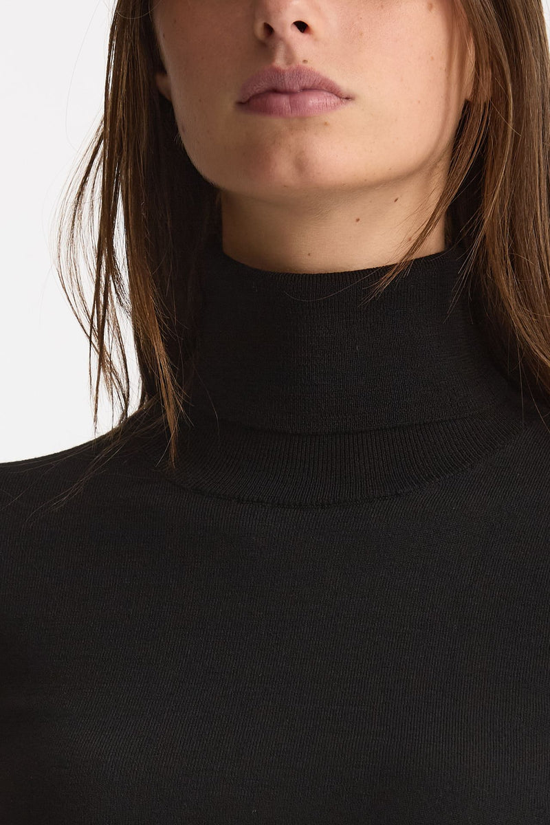 Dolcevita slim in flexwool nero women Zanone - 5