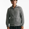 maglia full zip in lana e cashmere grigio men Atomo factory - 8