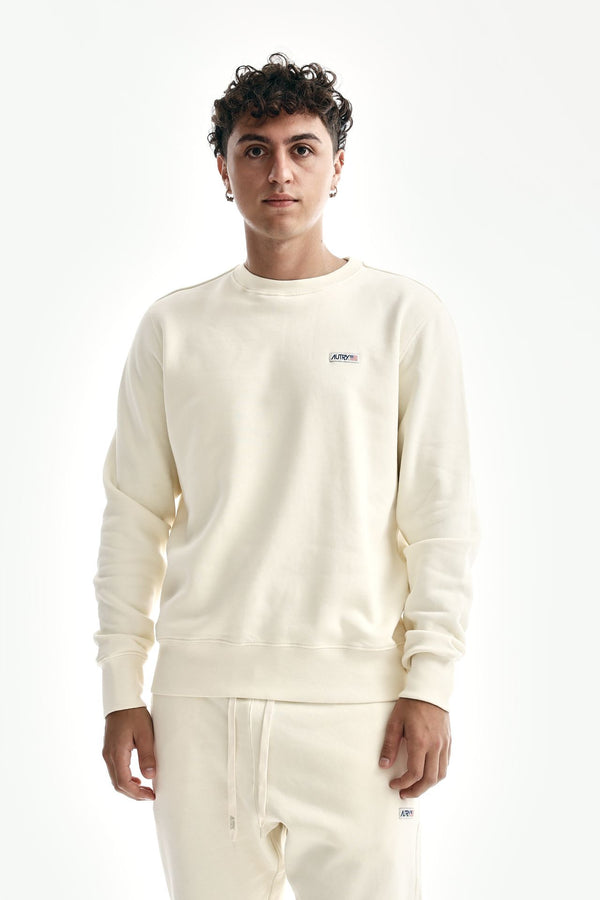 felpa in cotone panna men Autry