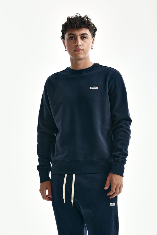 felpa in cotone blu men Autry