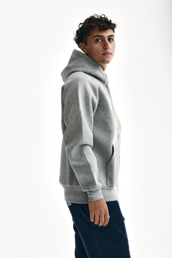 felpa cappuccio in cotone grigio men Autry