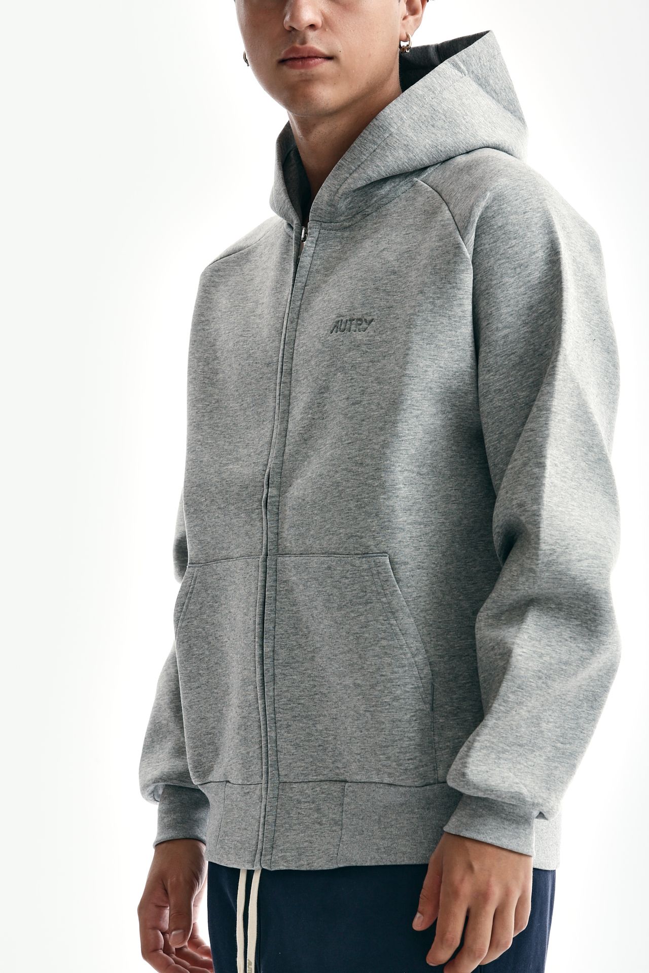 felpa cappuccio in cotone grigio men Autry - 4