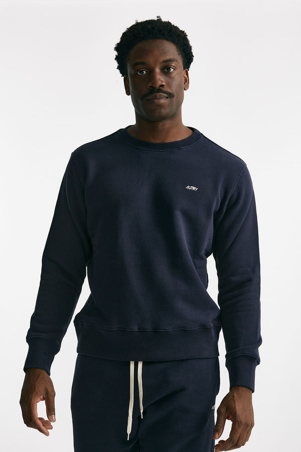 felpa in cotone blu men Autry