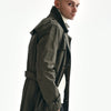 trench in cotone tecnico verde militare men L'impermeabile - 9