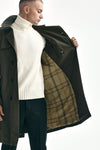 trench in cotone tecnico verde militare men L'impermeabile - 8