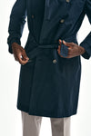 trench in cotone tecnico blu men L'impermeabile - 6