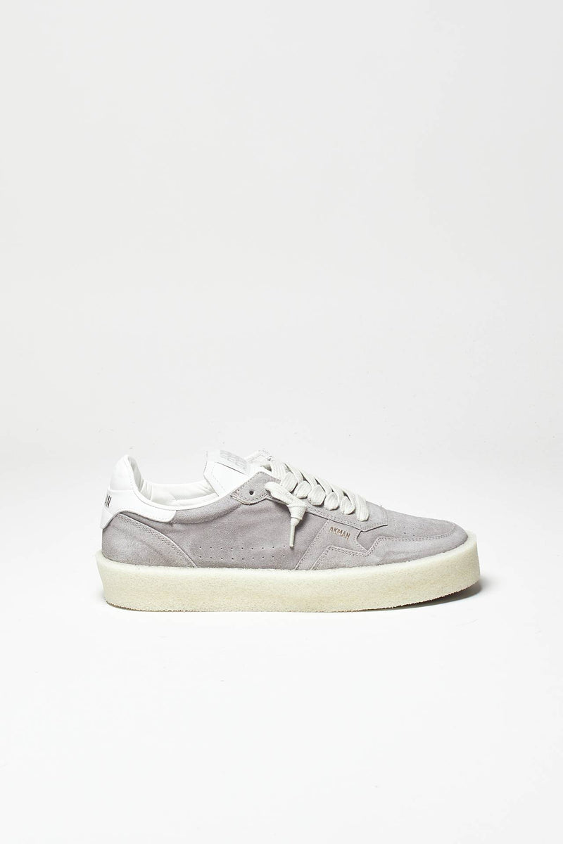 sneakers in pelle e suede grigio men Akman - 2