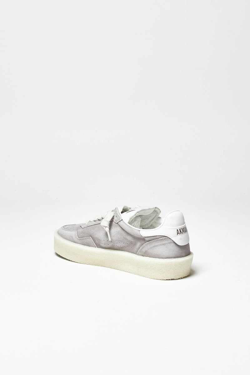 sneakers in pelle e suede grigio men Akman - 4