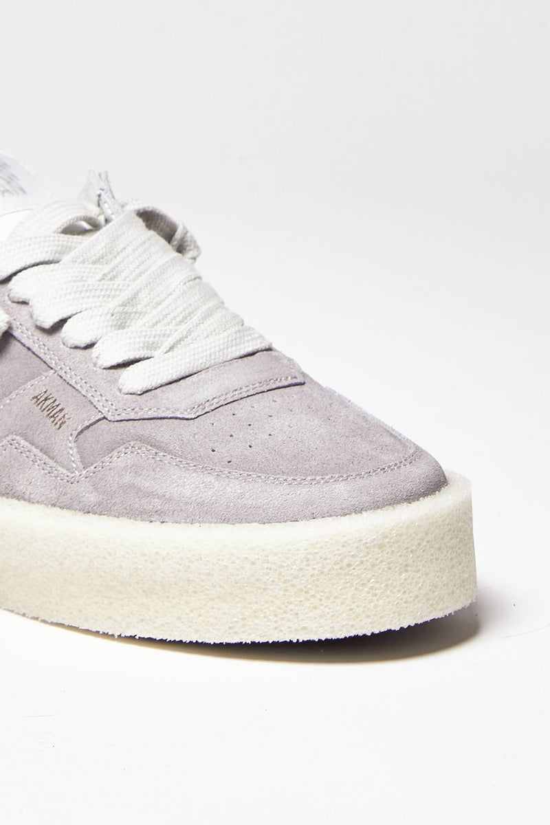 sneakers in pelle e suede grigio men Akman - 1