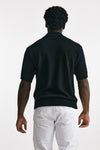 polo in cotone traforata nero men Atomo factory - 3