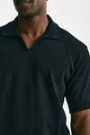 polo in cotone traforata nero men Atomo factory - 5
