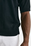 polo in cotone traforata nero men Atomo factory - 6
