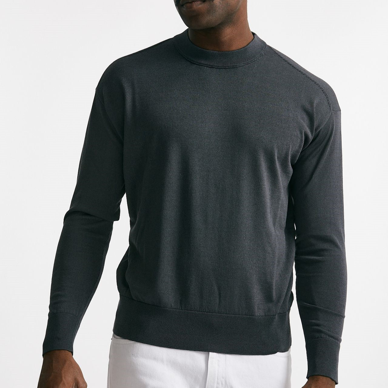 maglia girocollo in cotone grigio men Atomo factory - 7