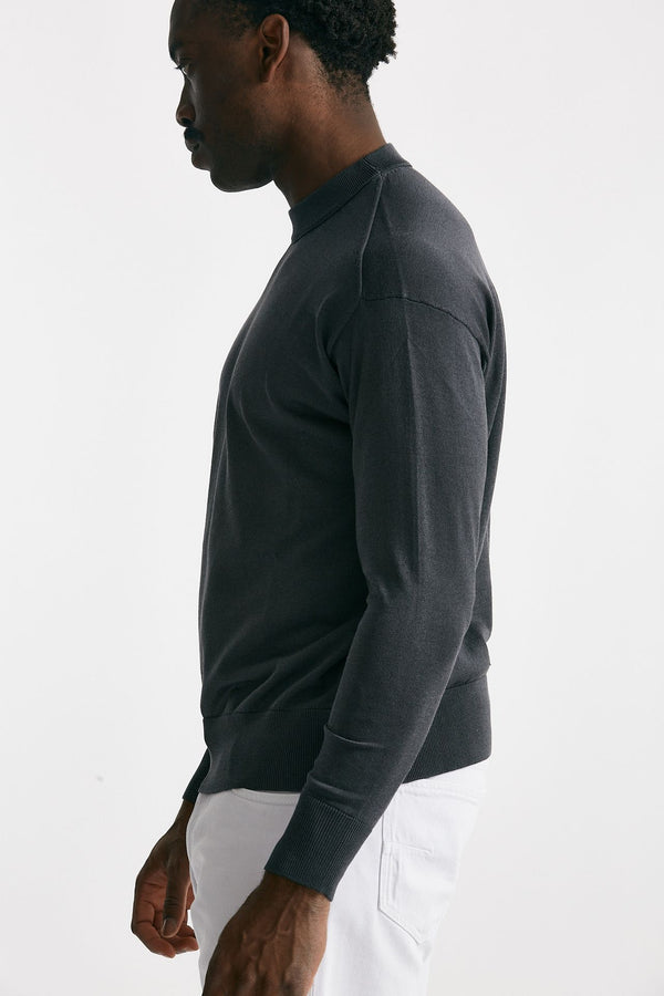 maglia girocollo in cotone grigio men Atomo factory