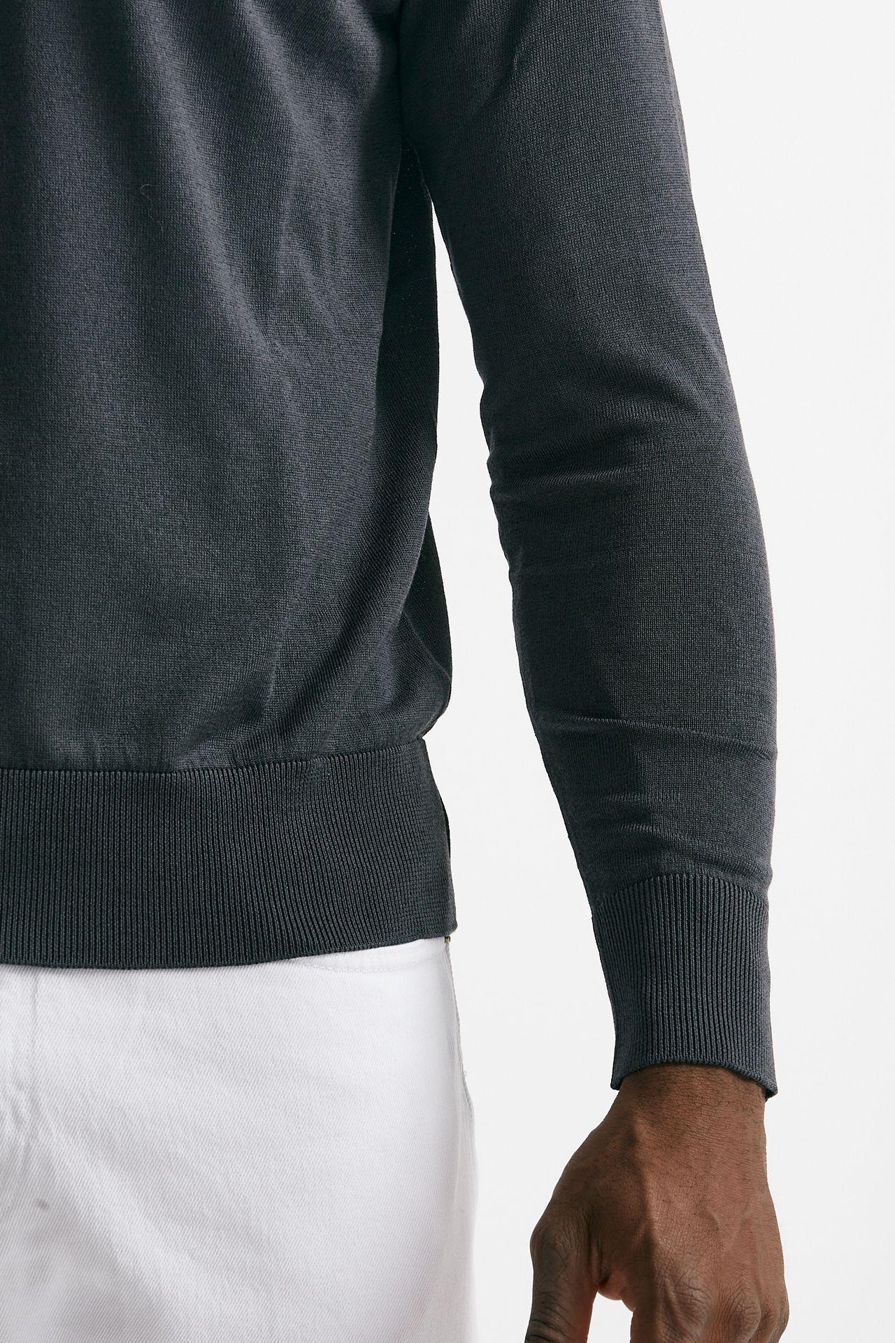 maglia girocollo in cotone grigio men Atomo factory - 6