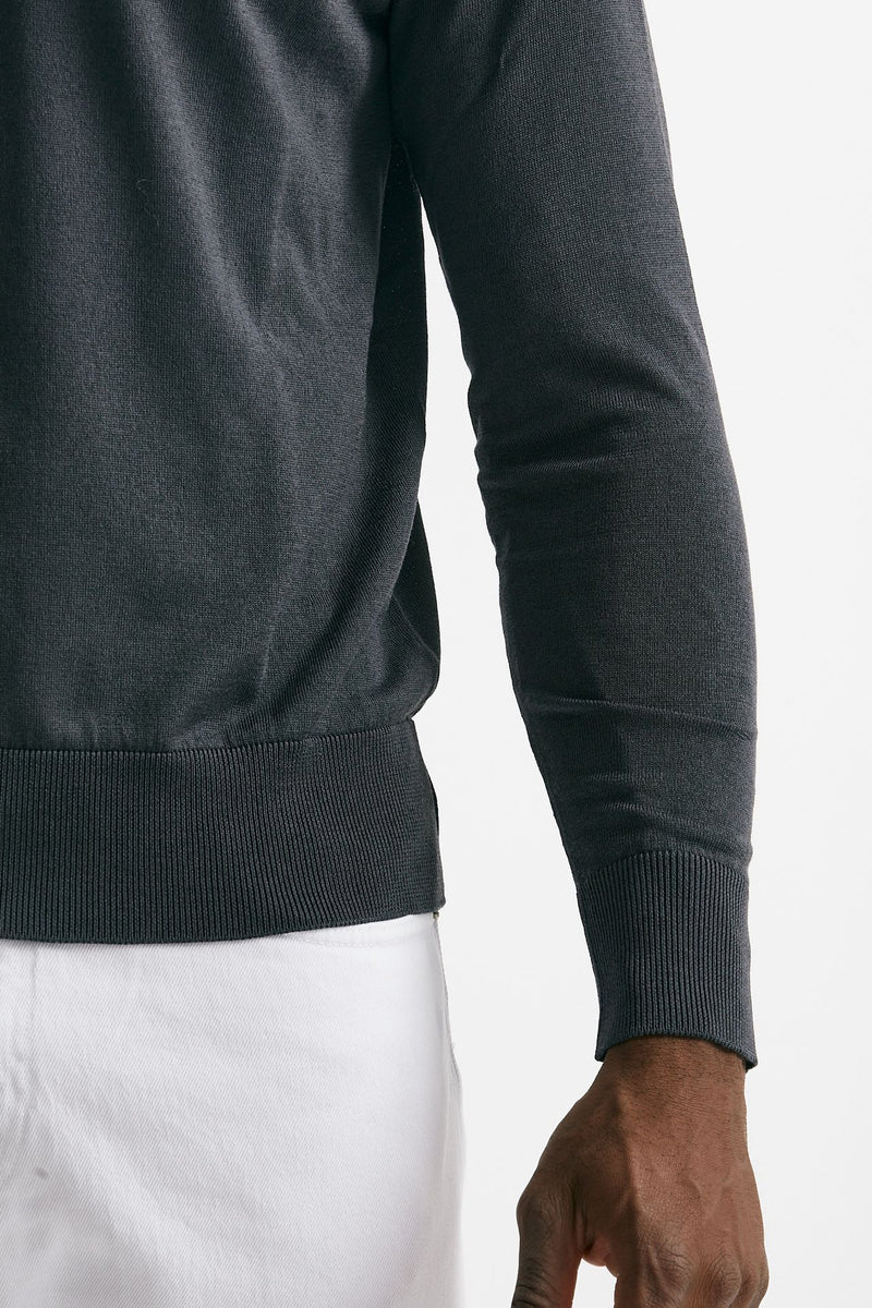 maglia girocollo in cotone grigio men Atomo factory - 6