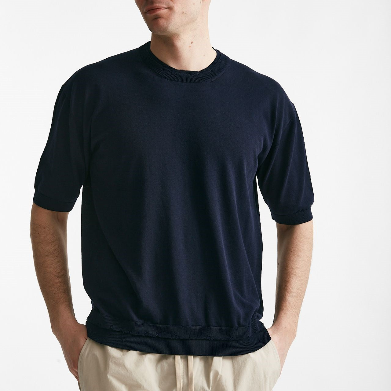 t-shirt in cotone blu men Atomo factory - 6