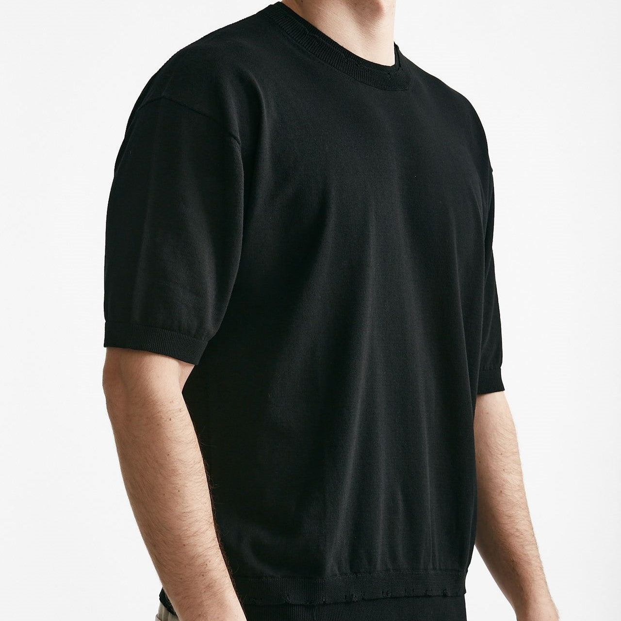 t-shirt in cotone nero destroyed men Atomo factory - 6