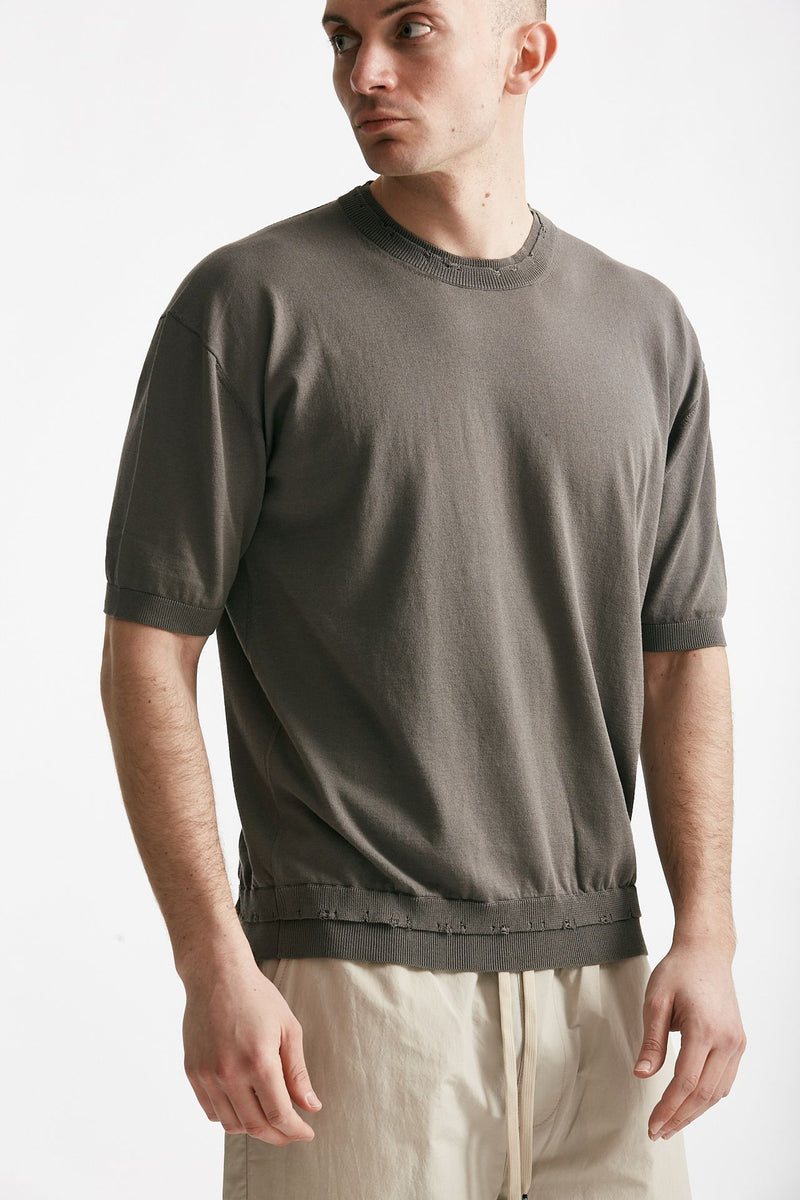 t-shirt in cotone grigio men Atomo factory - 4