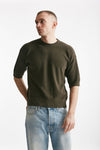 t-shirt in cotone lavato marrone men Atomo factory - 1